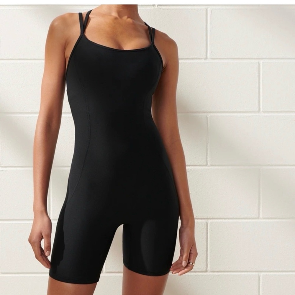 YPB sculptLUX Strappy-Back Onesie ABERCROMBIE